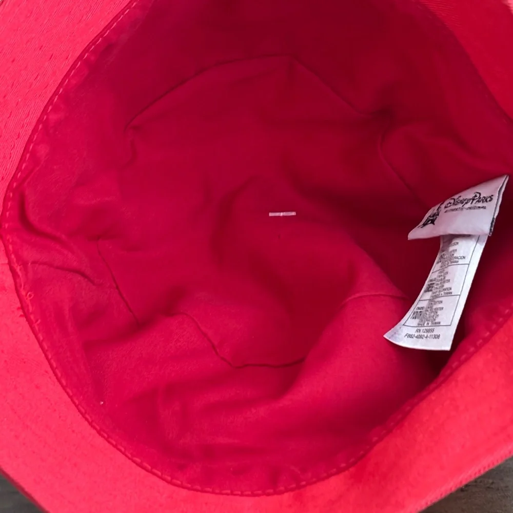 DISNEY PARKS Authentic Original Youth MICKEY MOUSE Red Bucket Hat Cap NEW